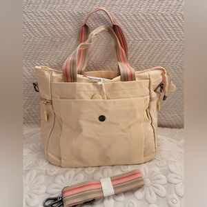 Lightweight Nylon Tote Bag Crossbody Shoulder Bag Multi Pocket